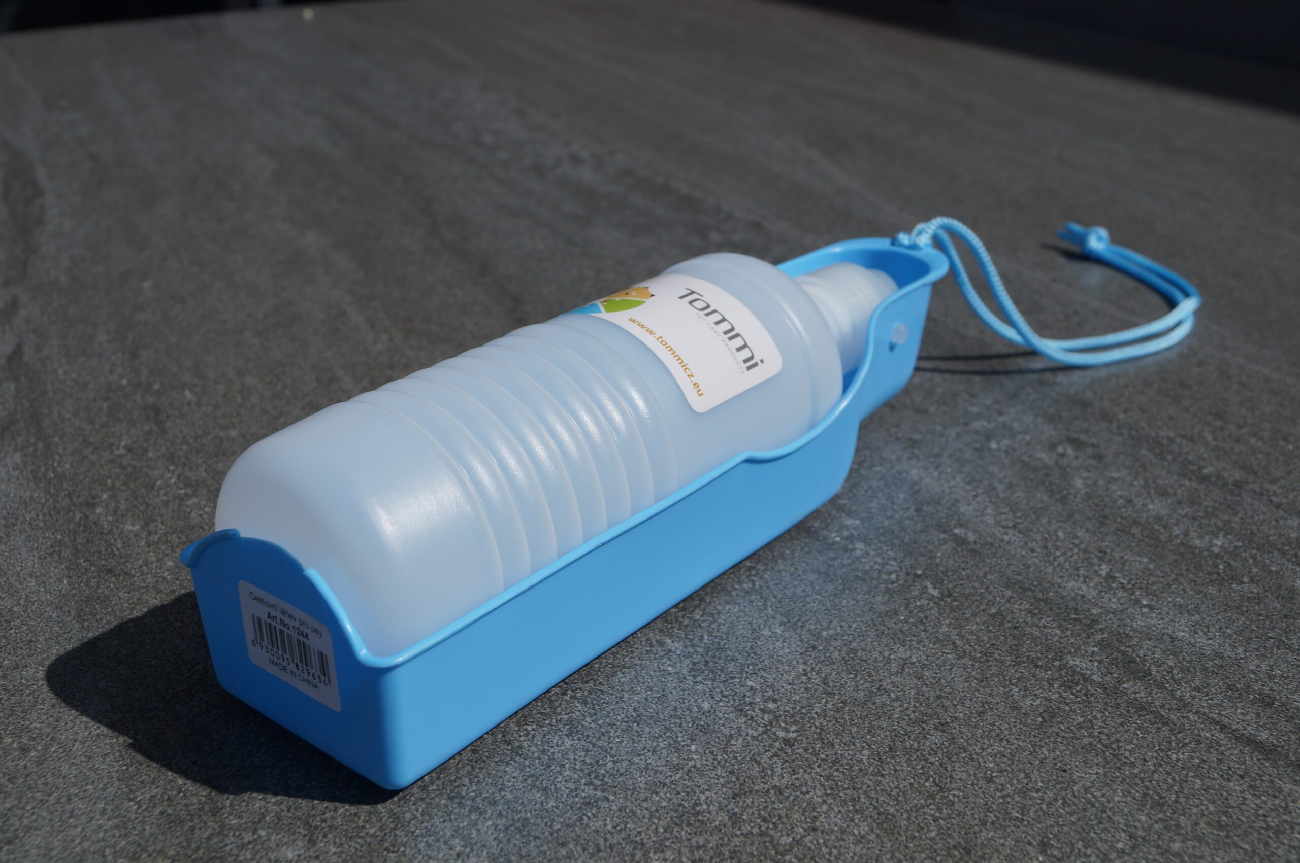 Reise Trinkflasche Hund blau